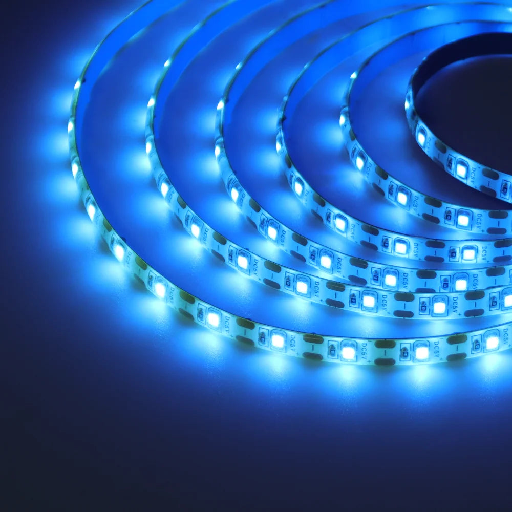 5V USB LED Strip Light with Adhesive Tape 2835 60LEDs Flexible LED Tape Waterproof Rope Light for TV Backlight Cabinet Lamp