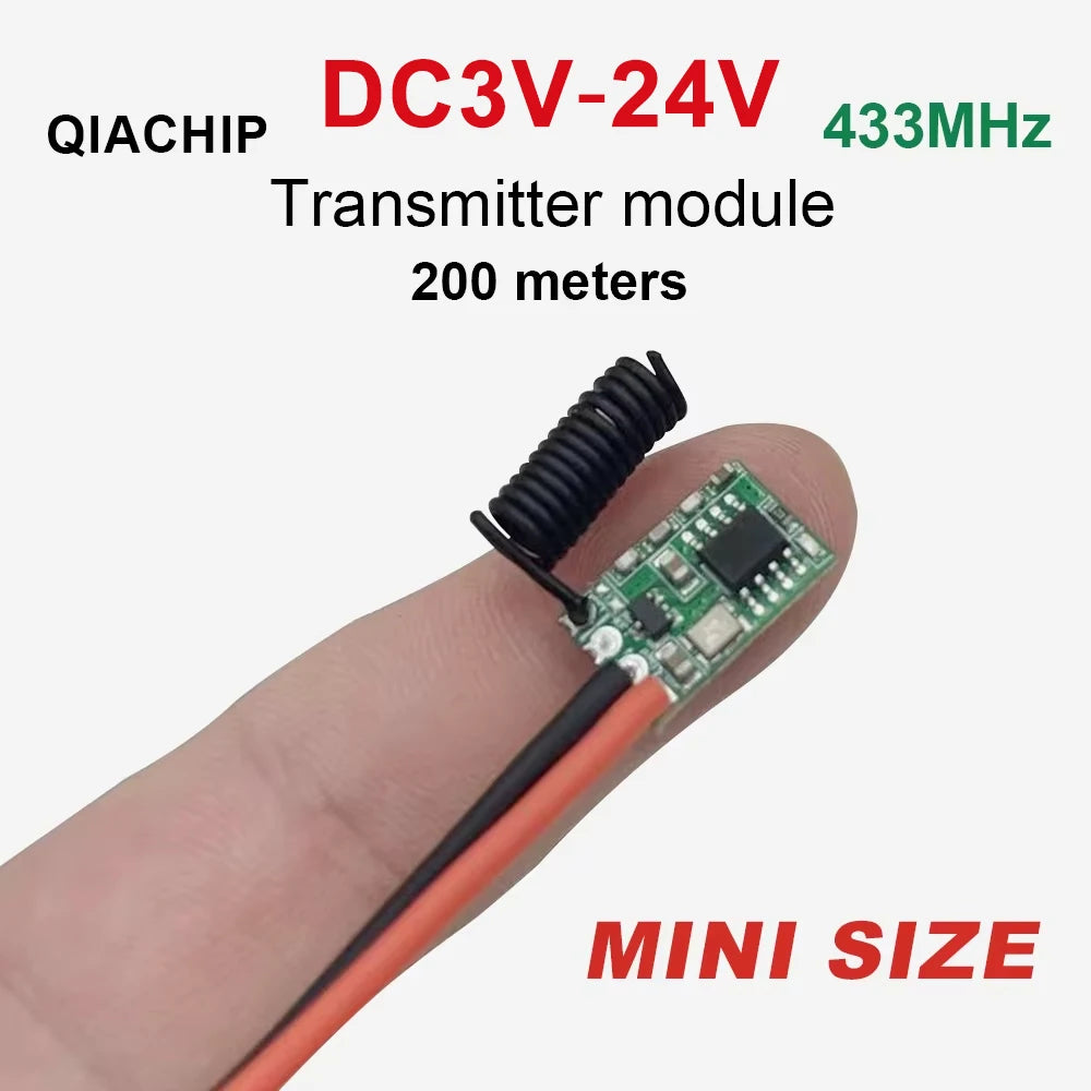 433Mhz RF Wireless Transmitter Modul Mini DC 12V 3V 5V 24V L