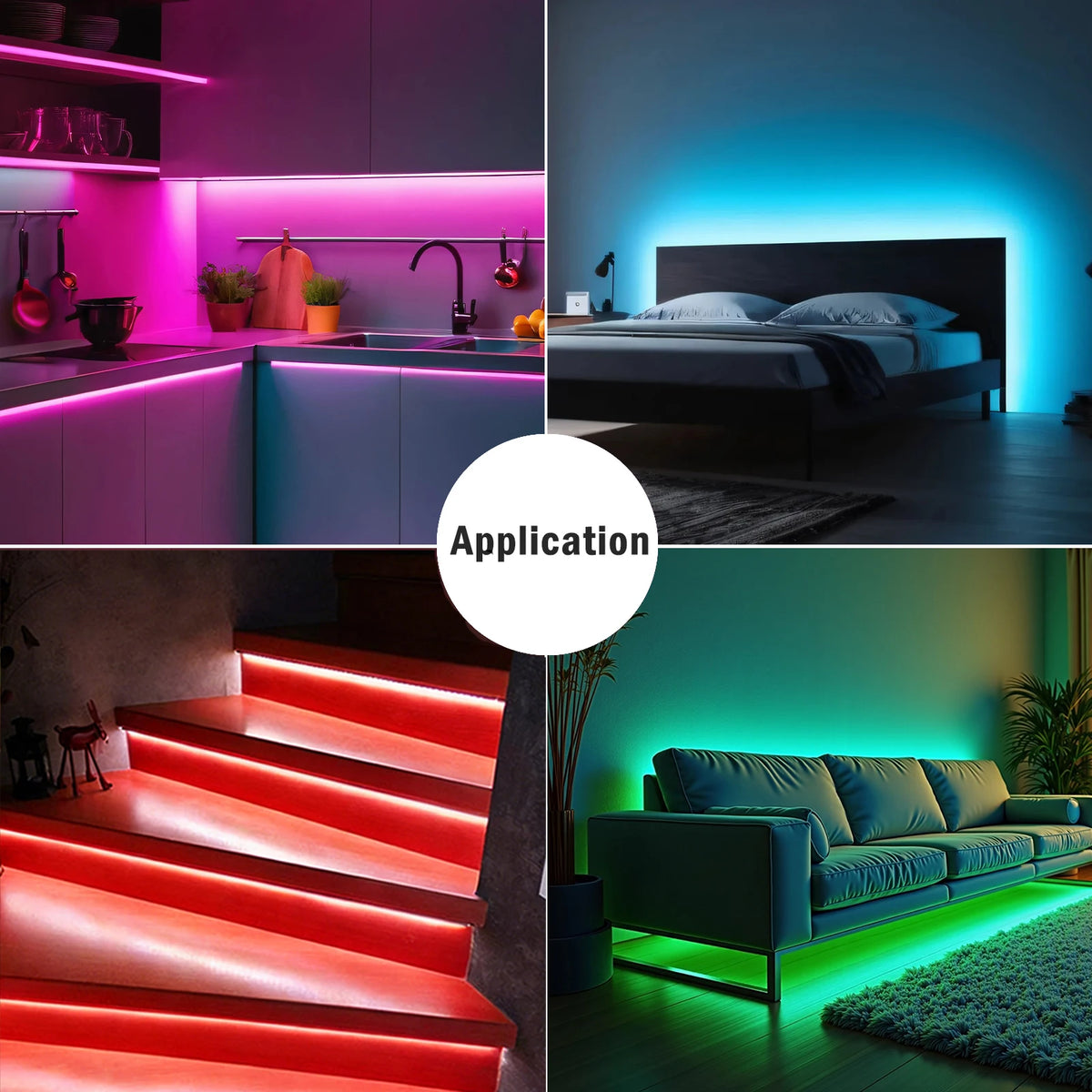 5V USB COB LED Strip Light 3Keys Touch Dimmable ON/OFF Switc