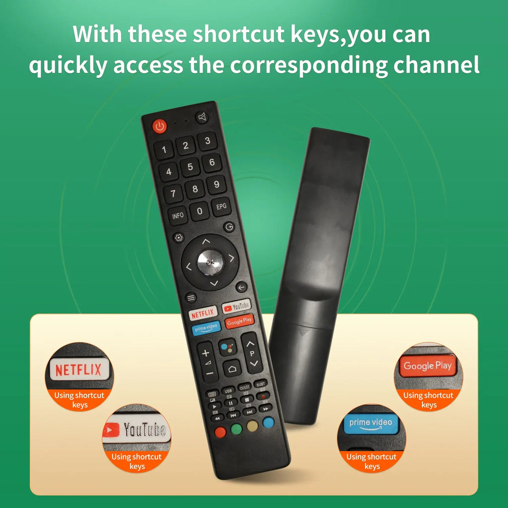 GCBLTV02ADBBT Remote Control Replaced Fit for CHIQ TV Remote