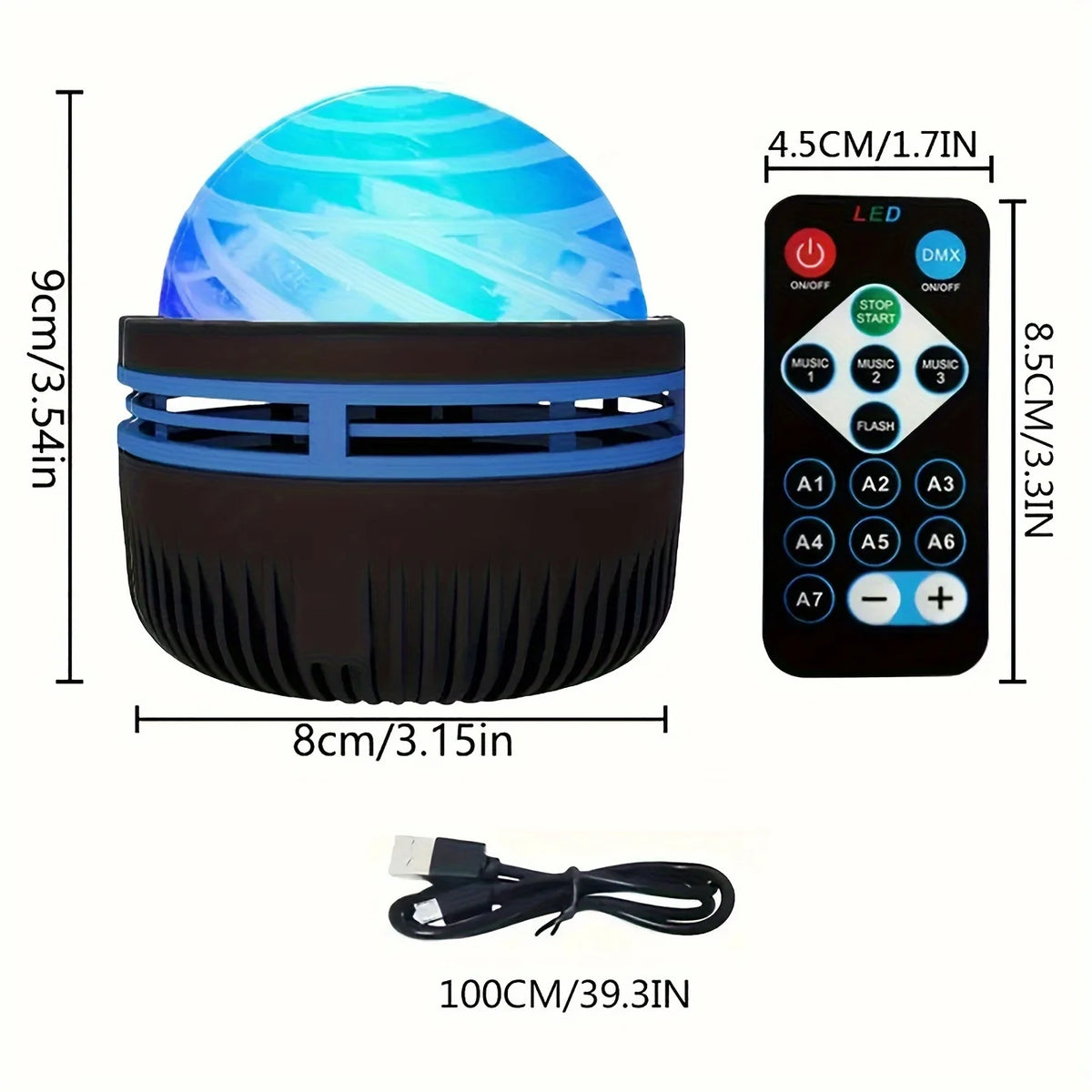 LED Star Galaxy Projector Lamp USB Auto Rotating Magic Ball 