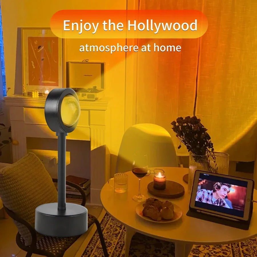 USB Sunset Lamp Sunset Projector Mood Light Living Room Bedr