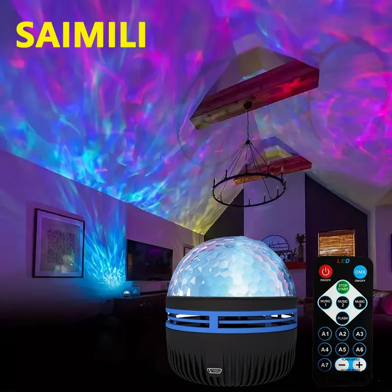 USB LED Aurora Projection Lamp Remote Control Electronic Lum