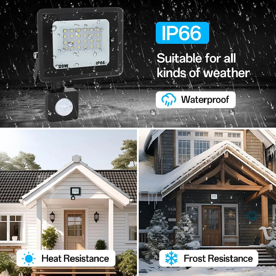 LED Floodlight Motion Sensor AC220V AC110V 10W-300W Waterpro