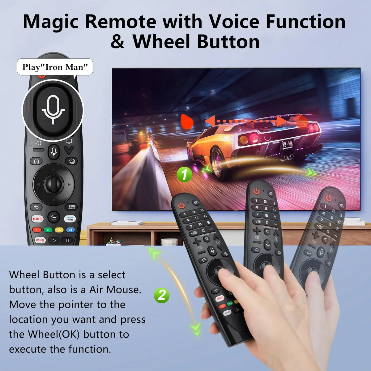 Replacement for L-G Magic Remote with Voice and Pointer Comp