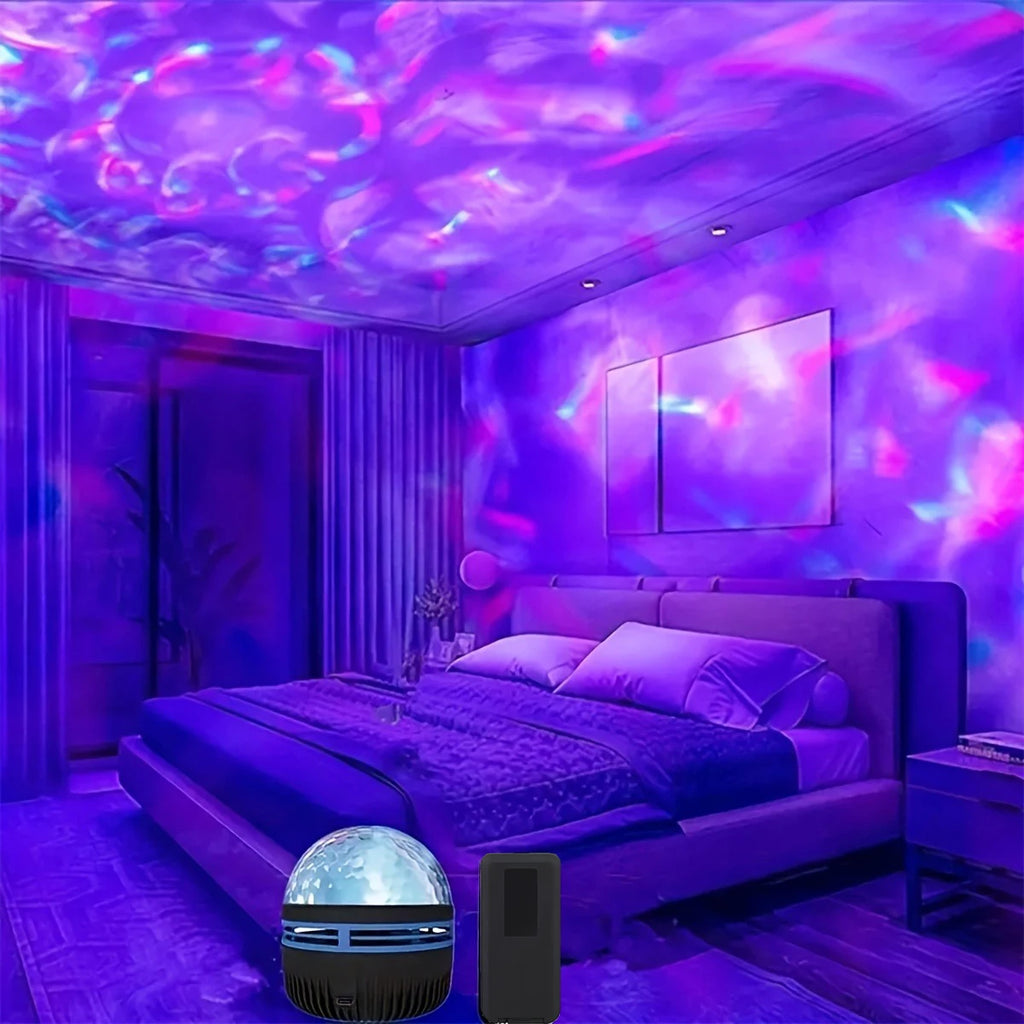 1pc LED Galaxy Star Projector Light USB Powered Water Ripple