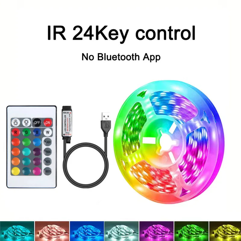 10m 20m Led Strip Lights with 44 Key Remote Control 5050 RGB Tape Led Wall Room for Home Bedroom Party Decor TV Backlight