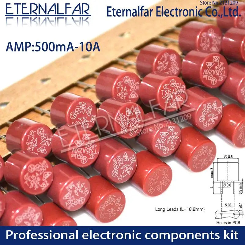 Round Fuse T0.5A T0.8A T1A T2.5A T3.15A T4A T5A T6.3A T8A T1