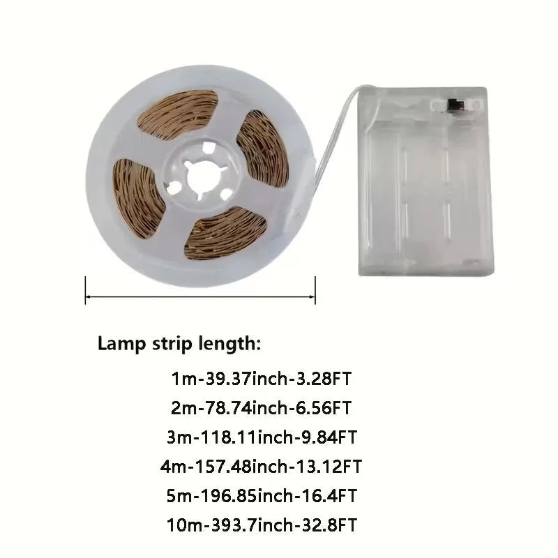1 Flexible Led Light Strip Low Voltage 5V Battery Box Powere