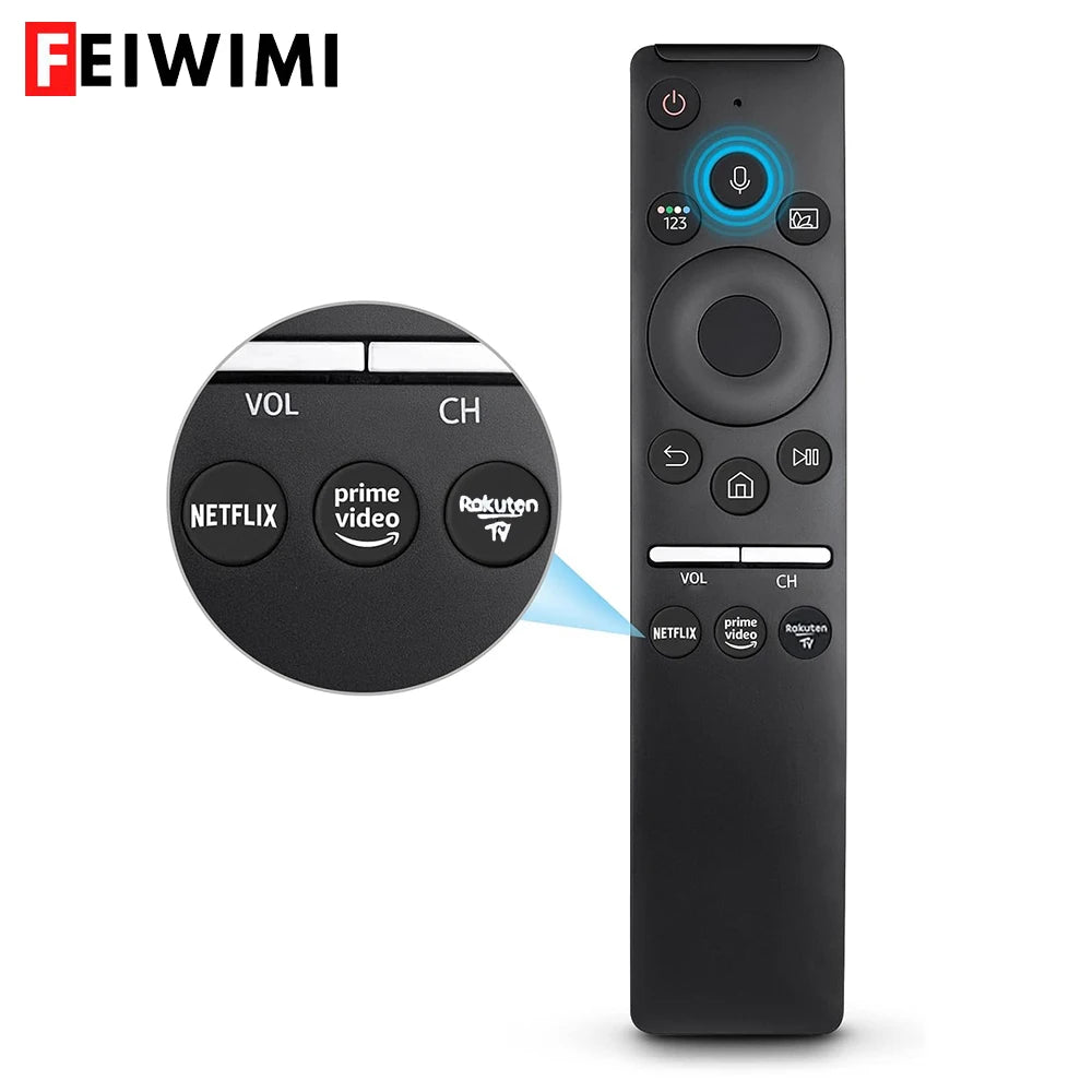 Voice Replacement Remote Control for Samsung TV Curved Frame
