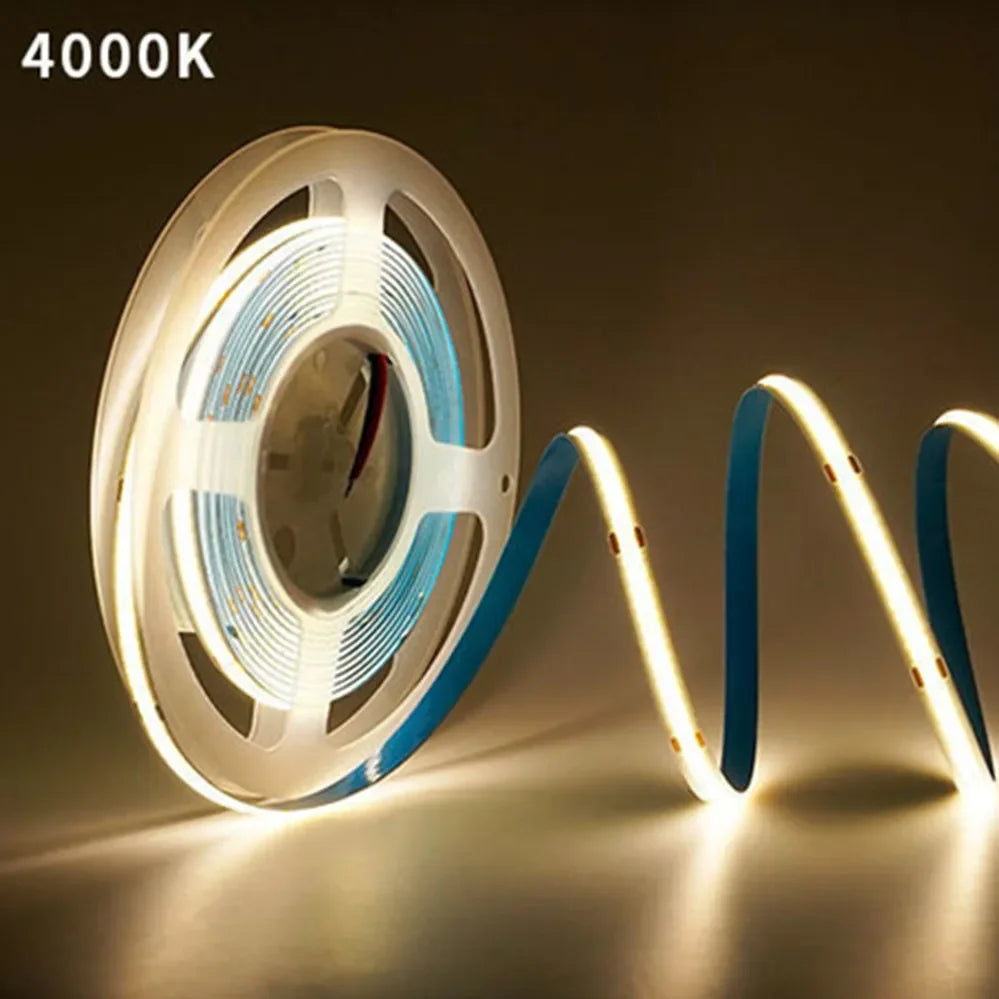 5m 10m 20m 30m COB LED Strip Light 220V Flex Tape Lamp with IC Chip High Bright 240 LEDs Linear Lighting RA90 Warm Natural White