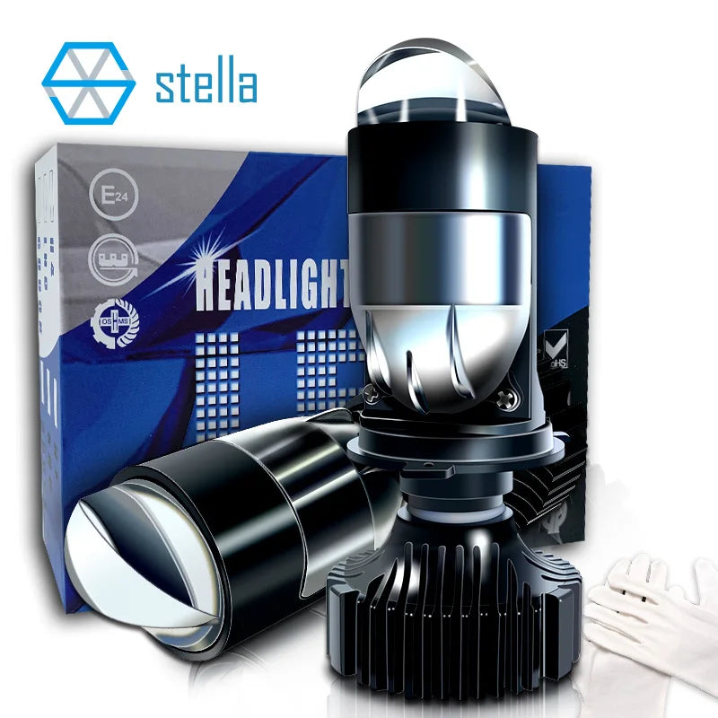 Stella New Auto Lamp Mini Lens LED H4 Bulbs Headlight for Ca