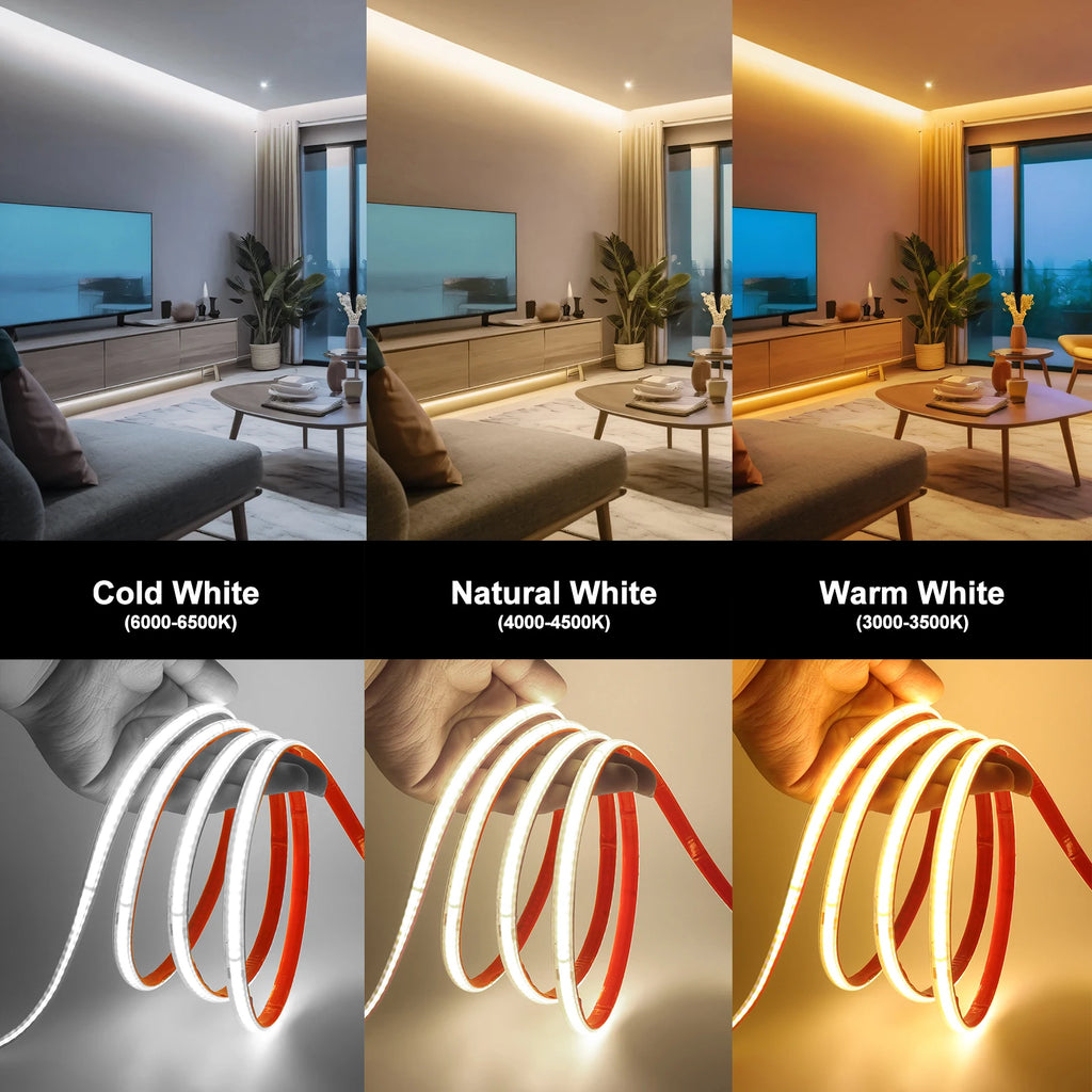 AC 220V COB Strip IP65 Waterproof 10CM Cut 240Leds/M 3000K 4