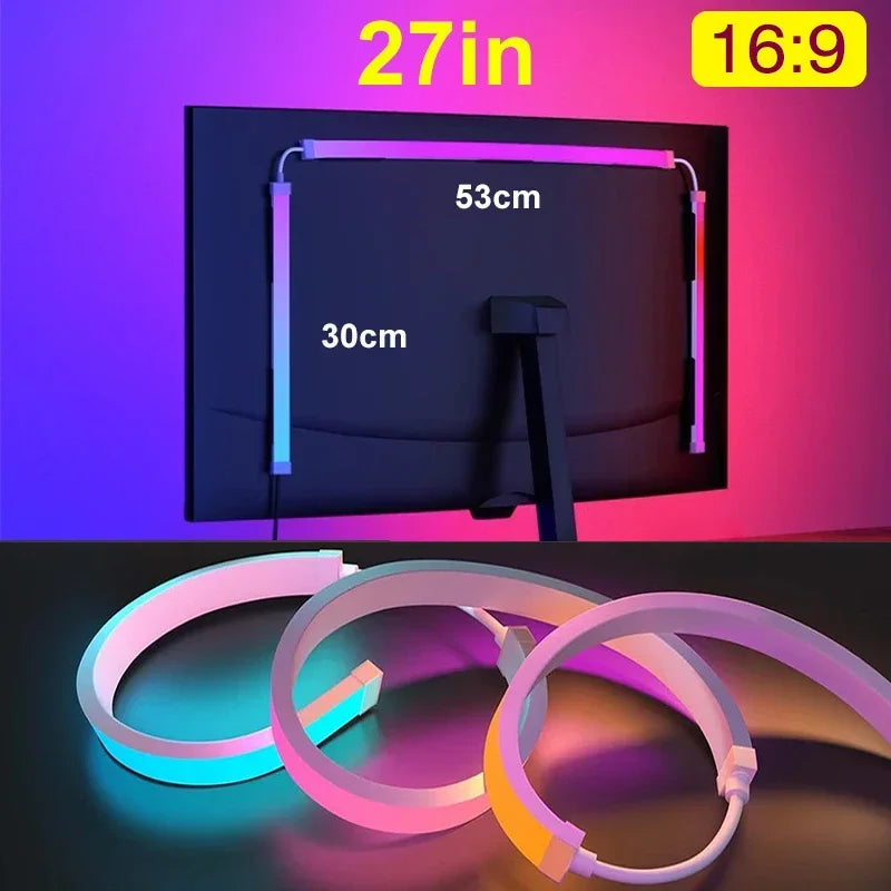 Computer Screen LED Sync Light Smart Gaming Strip Light Monitor RGB Screen Backlight Pickup for Gaming Room Atmosphere Decor
