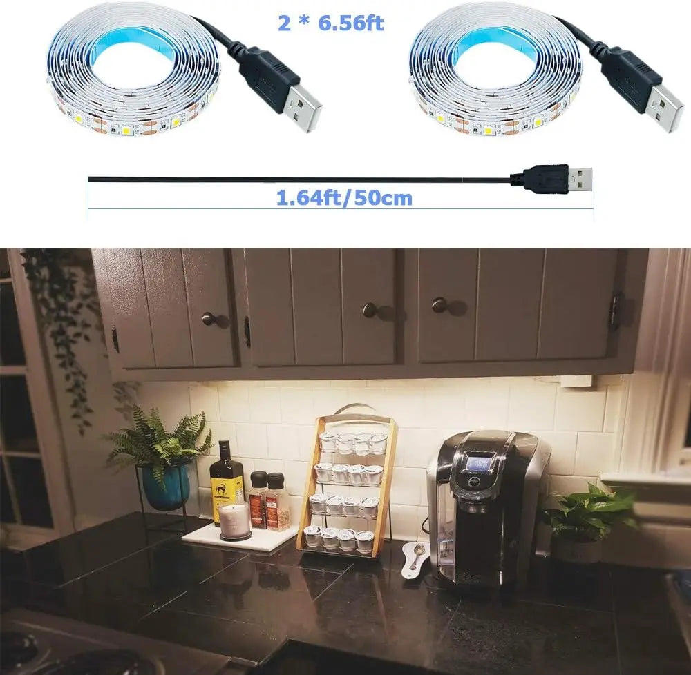 DC 5V USB LED Strips 2835 Warm White LED Strip Light TV Mirr
