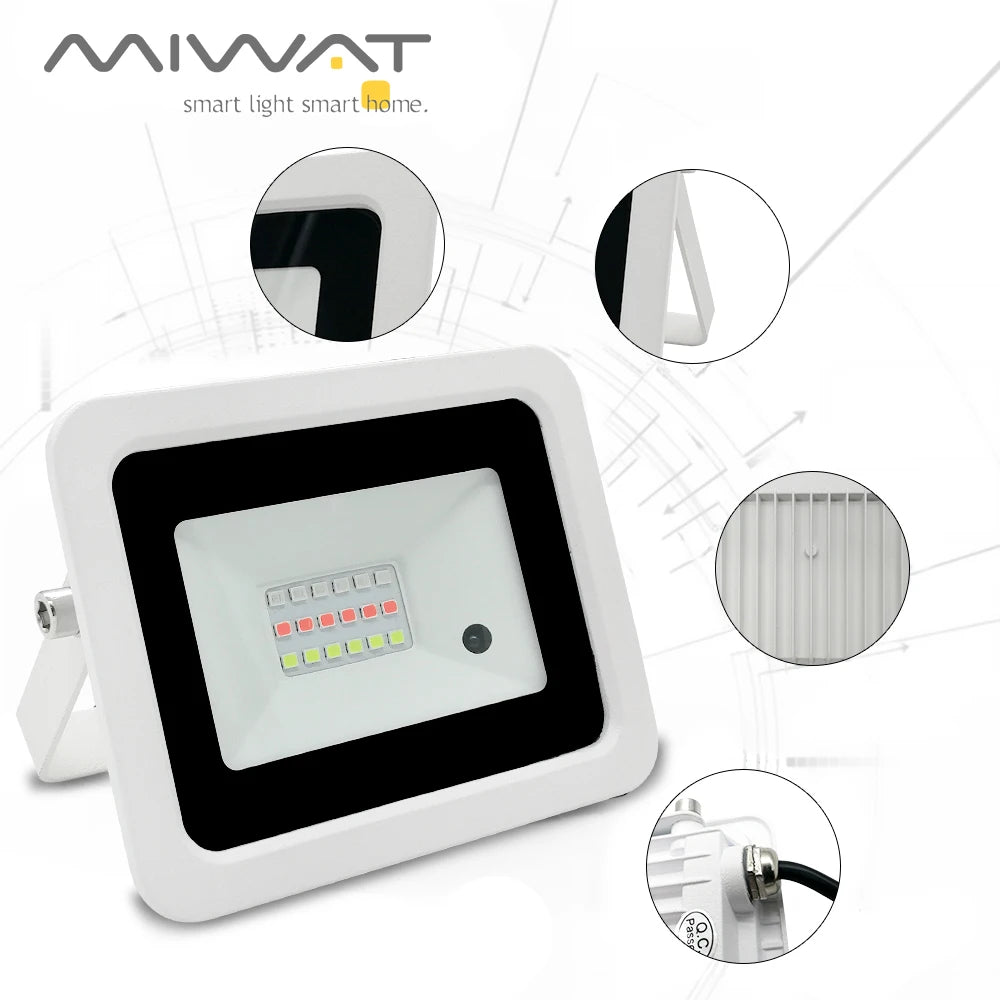 RGB Flood Light 100W 50W 30W 20W RGB Reflector IP68 Waterpro