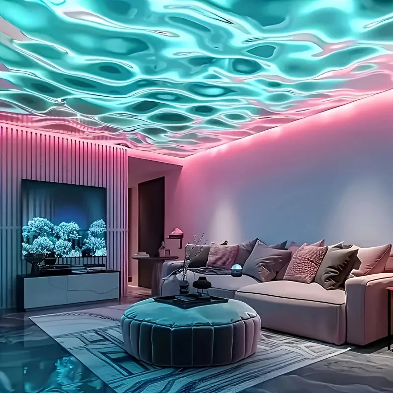 LED Night Light USB Water Wave Projector with Remote Control