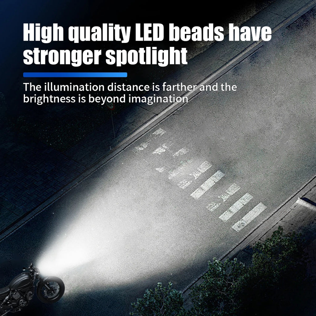 1/2pcs H4 LED Motorcycle Headlight Bulbs Super Bright Spotli
