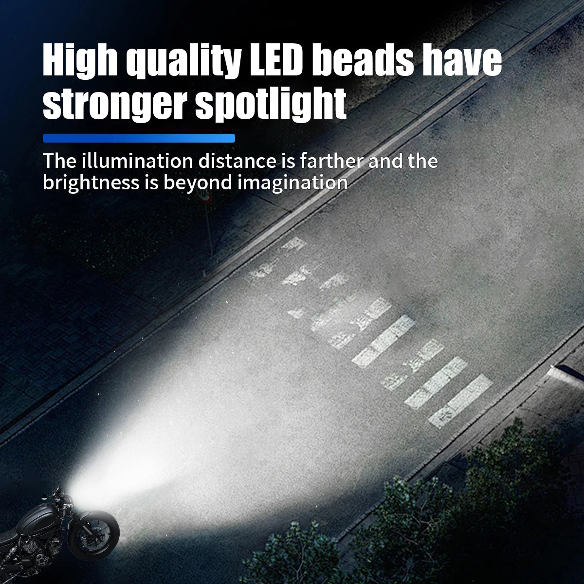 1/2pcs H4 LED Motorcycle Headlight Bulbs Super Bright Spotli