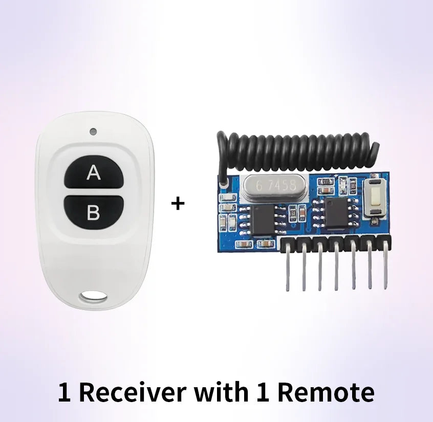 433mhz RF Receiver Learning Code Decoder Module 433 mhz Wireless 4 CH Output For Remote Controls 1527 2262 Encoding