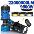 9800W H4 LED Projector Len Bulb Three Color Remote Control 6