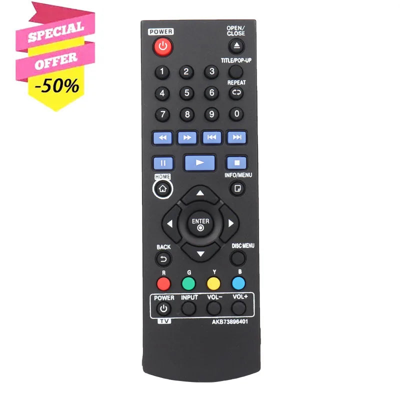 AKB73896401 New Replaced Remote Control for LG BLU-RAY Disc 