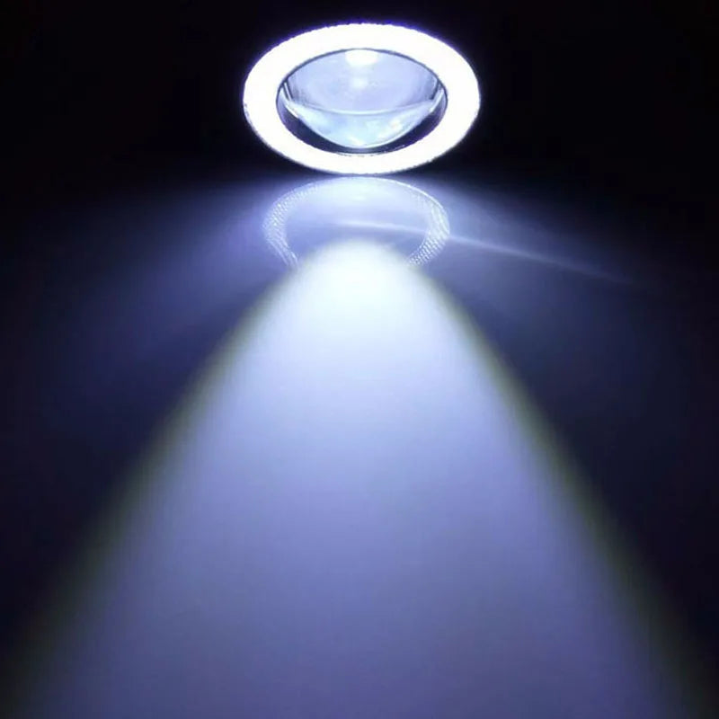 2.5 Inch Angel Eyes Halo Ring 12V Auto Modified Car LED Fog Light Headlight Bulb Projector Led COB Auto DRL Fog Light Lamp