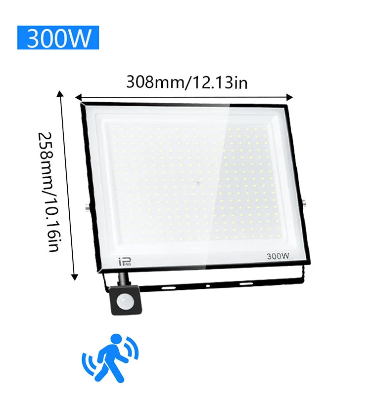 LED Floodlight Motion Sensor AC220V 110V 30W 50W 70W 100W 150W 200W Waterproof Outdoor Projector Exterior Spotlight Outdoor lamp