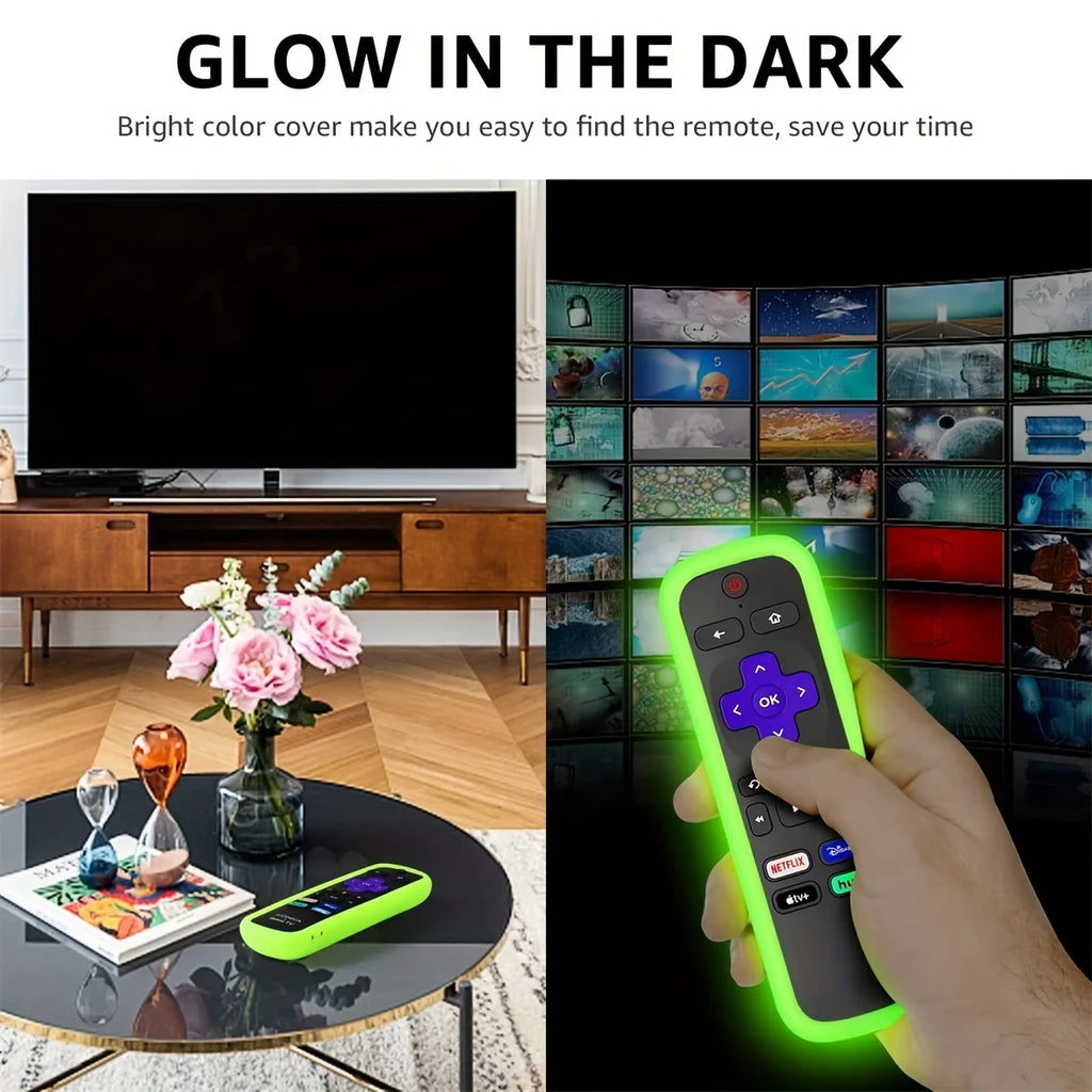 2pcs Glow-in-the-Dark Silicone Remote Cover for TCL Hisense 