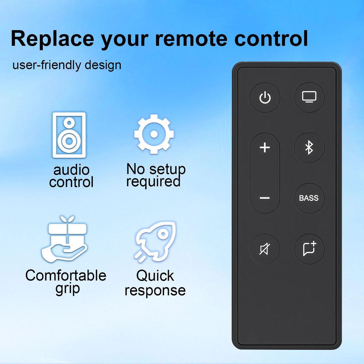 New Replacement Remote Control for Bose TV Speaker/Bose Solo