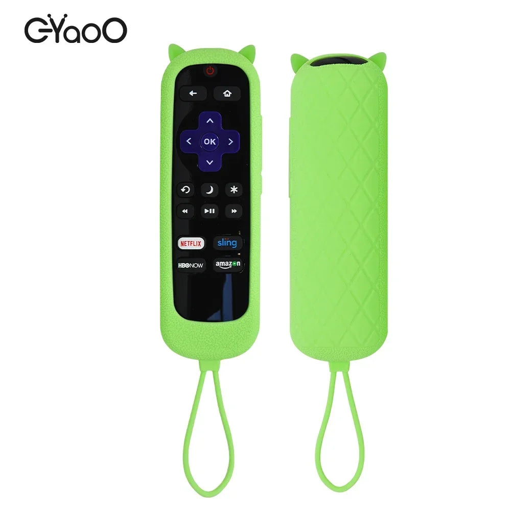 Silicone Remote Case for in Dark Anti-Slip Shockproof Cover TV Streaming Stick Universal Controller Sleeve with Lanyard