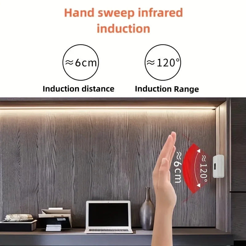 USB LED Strip Lights DC 5V Smart Dimmer Hand Scan Sensor Swi