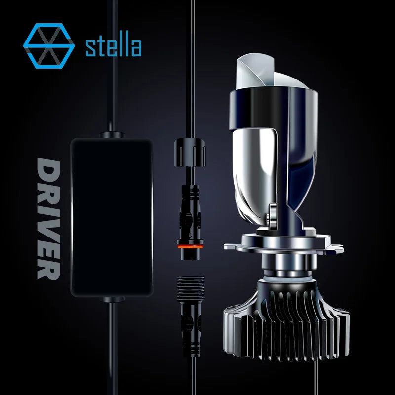 Stella New Auto Lamp Mini Lens LED H4 Bulbs Headlight for Ca