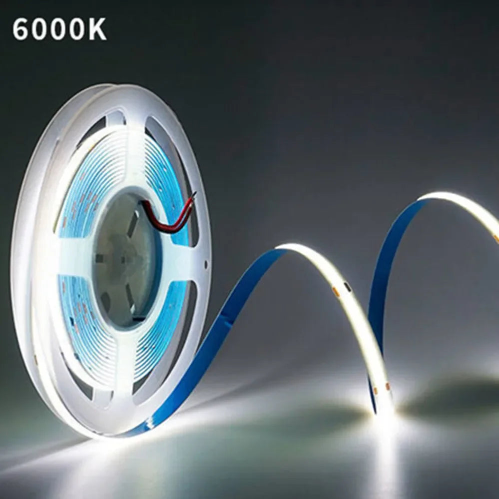 5m 10m 20m 30m COB LED Strip Light 220V Flex Tape Lamp with IC Chip High Bright 240 LEDs Linear Lighting RA90 Warm Natural White