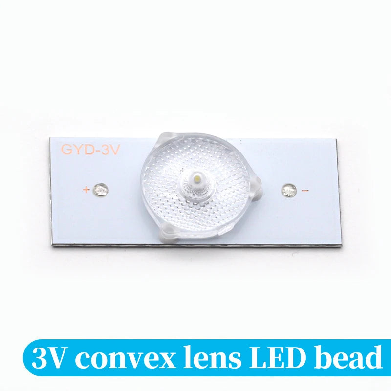 10Pcs For 32-75inch TV Universal LED Backlight Strip 3V 6V SMD Lamp Beads With Optical Len Fliter TV Repair Simple Maintenance