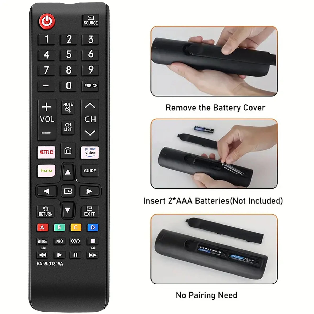 BN59-01315A Universal Remote Control Compatible All Samsung 