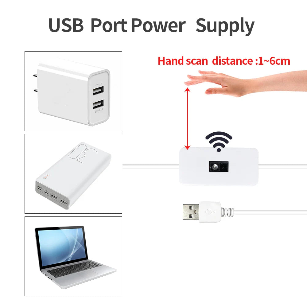 DC 5V Lamp USB Motion LED Backlight TV Kitchen LED Strip Han