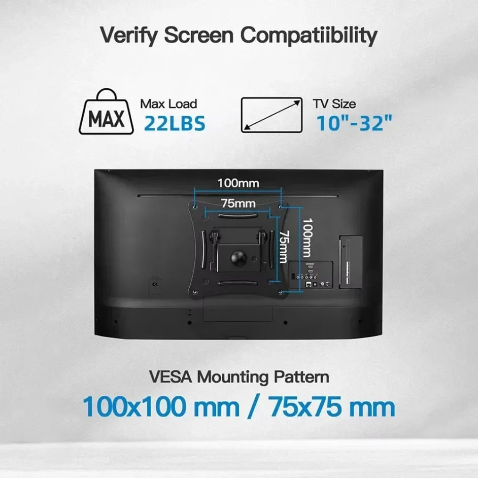 Full Motion TV Monitor Wall Mount Bracket Articulating Arms 