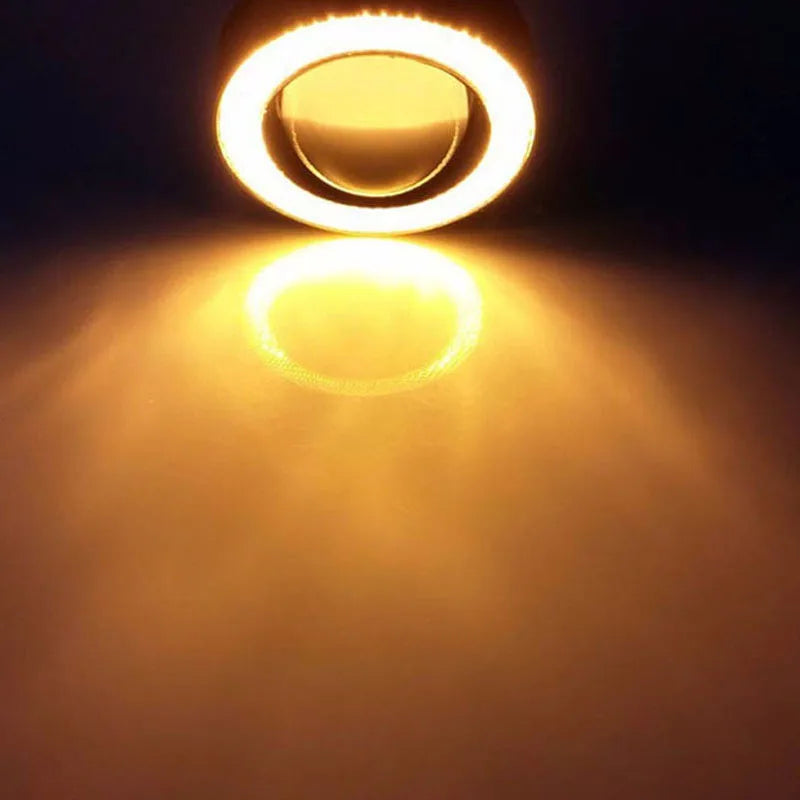 2.5 Inch Angel Eyes Halo Ring 12V Auto Modified Car LED Fog Light Headlight Bulb Projector Led COB Auto DRL Fog Light Lamp