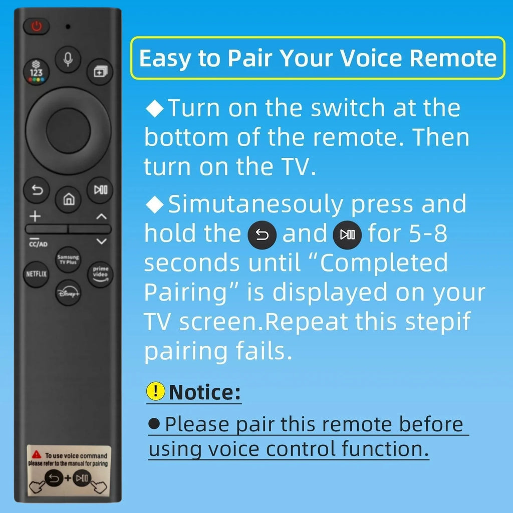 New Solar Charging BN59-01385A Voice Remote Replacement for 