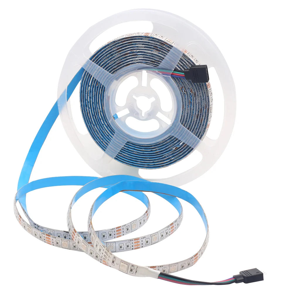 5V RGB LED Strip 5050 30LEDs/m Waterproof IP21 IP65 Flexible LED Tape Ribbon White/Black PCB TV BackLight 0.5m 1m 2m 3m 4m 5m