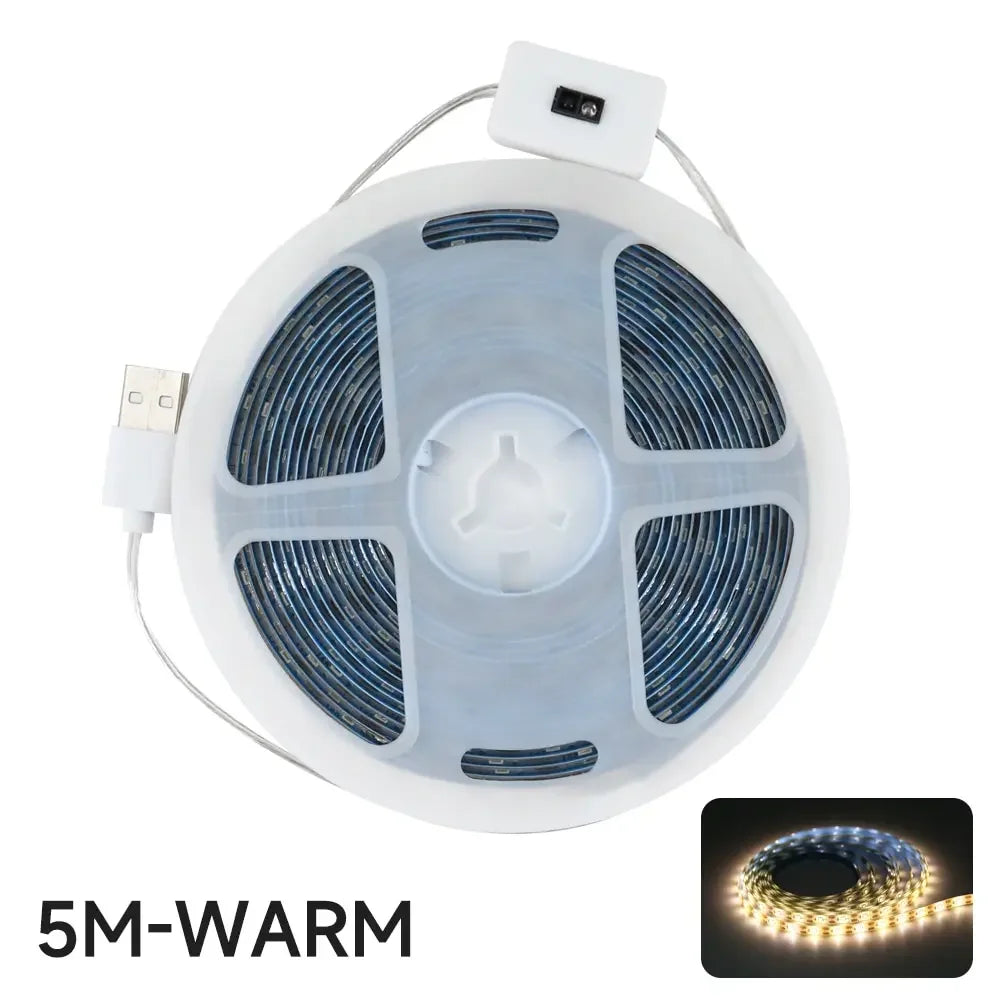 1-5M LED Lights Strip DC 5V USB Gesture Control 60 LEDs/m Backlight Dimmable Sensor Night Lights TV Kitchen Under Cabinet Lamp