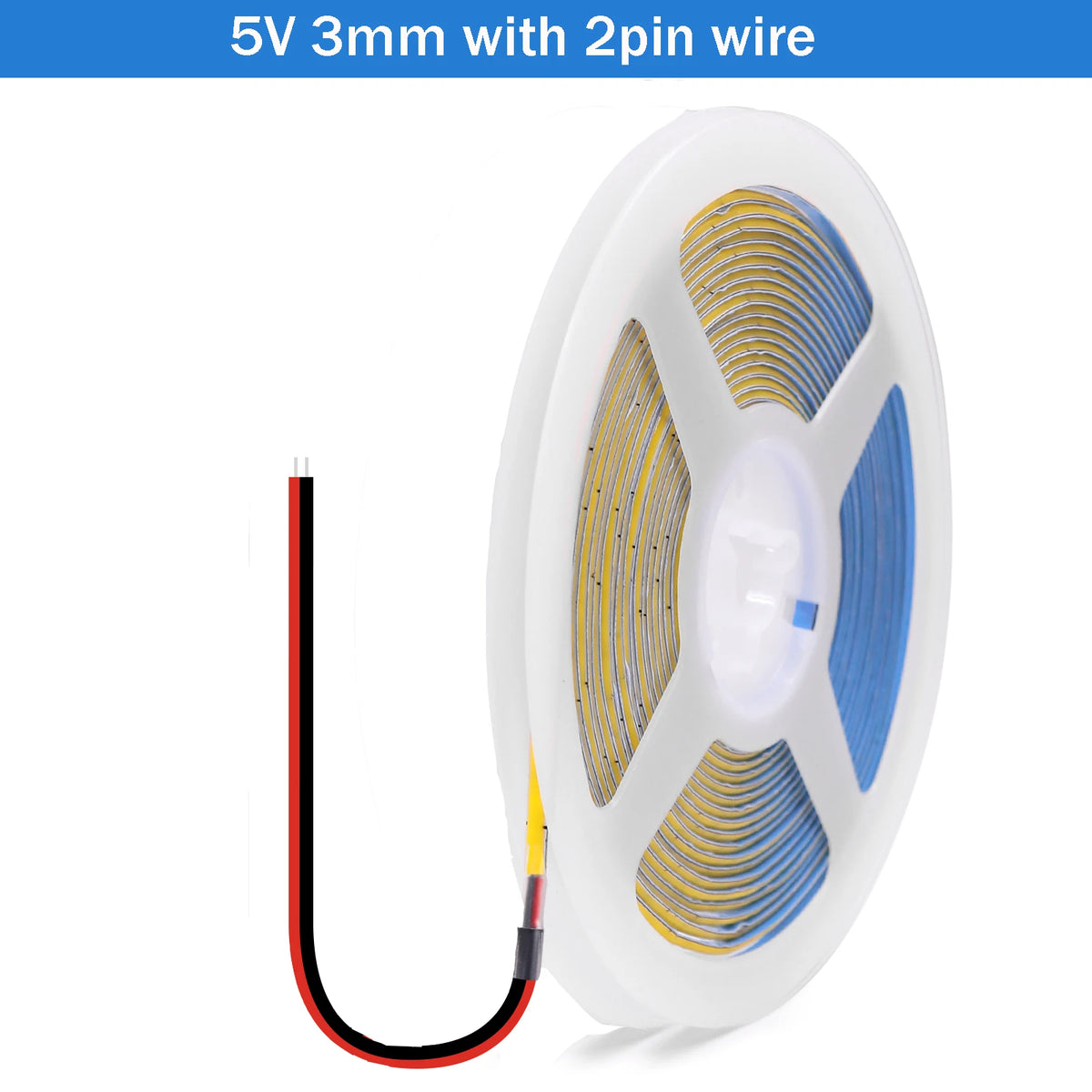 DC5V USB COB LED Strip 3mm 5mm 8mm Width 12V 320LEDs Flexible LED Strip Light with Adhesive High Density Linear Lighting