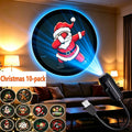USB Christmas Projector Lamp Cartoon Santa Snowman 10/6/3 Pa