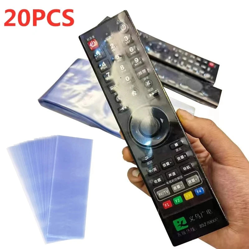 5/10/20PCSClear Shrink Film Bag TV Remote Control Case Cover