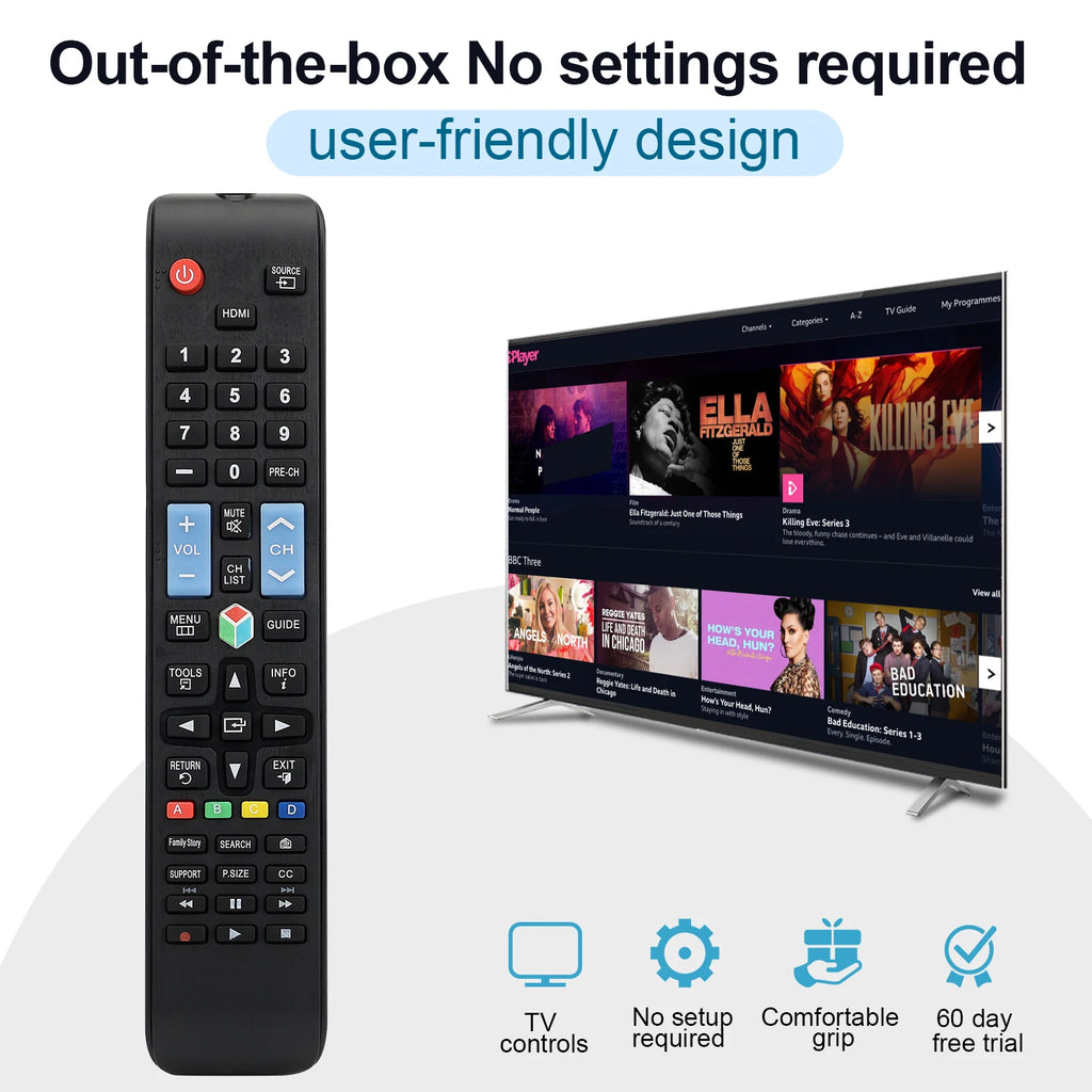 Universal Remote Control for Most Samsung Lcd Led Hdtv 3D Sm