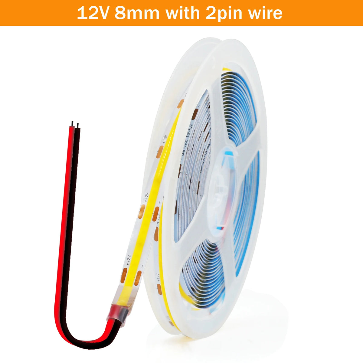 DC5V USB COB LED Strip 3mm 5mm 8mm Width 12V 320LEDs Flexible LED Strip Light with Adhesive High Density Linear Lighting