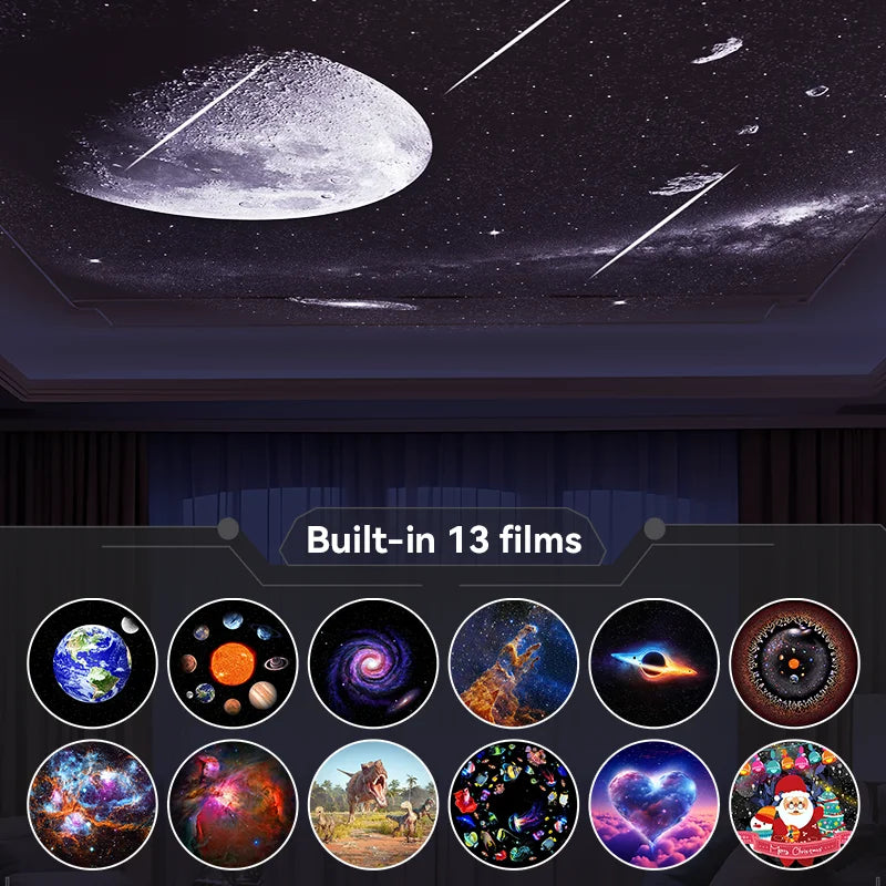 12 IN 1 Galaxy Star Projector with Meteor Ultra Clear Night 
