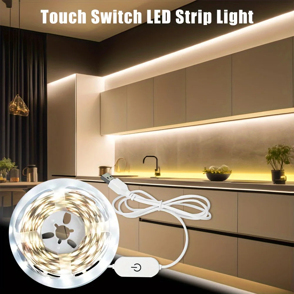 USB LED Strip Light Touch Sensing Flexible Ribbon Tape SMD28