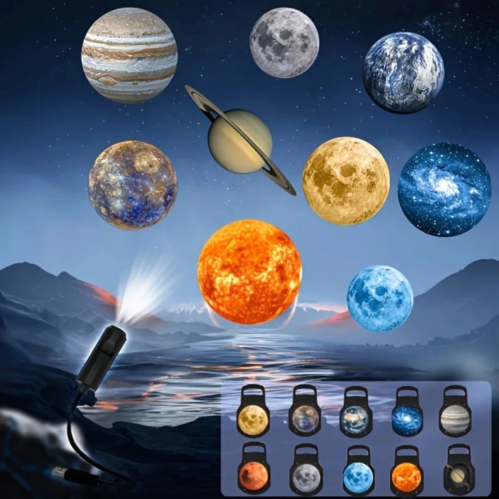 Moon USB Projector Light Custom Creative Pattern Room Atmosp